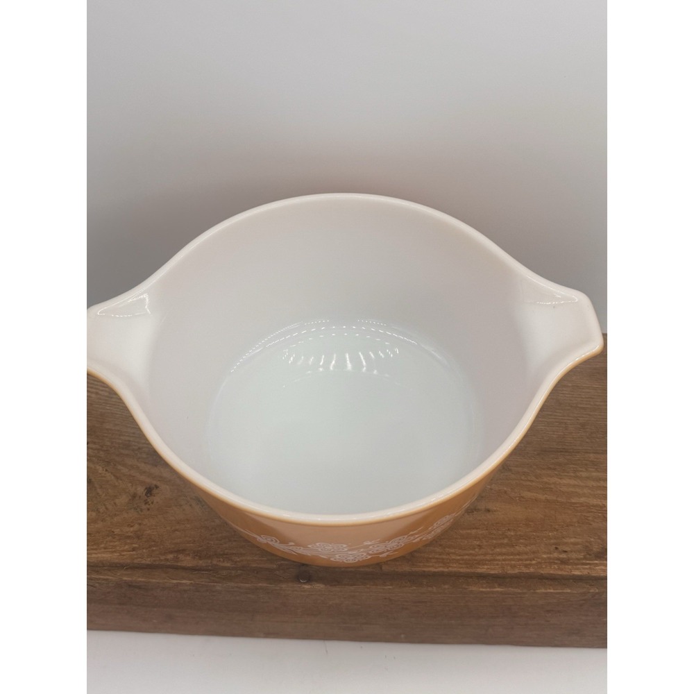 Pyrex 474 B Butterfly Gold 1.5‎ qt Oval Cinderella VTG Casserole Dish NO LID - Picture 3 of 7